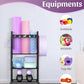 Mythinglogic Dumbbell Rack for Home Gym, Weight Rack for Dumbbells, Multifunctional Yoga Mat Holder for Barbell plates and Kettlebells, Home Gym Storage Rack with Casters