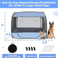 EighteenTek XLarge Popup Portable Dog Houses, 5.3'x4'H Assembly-Free Gazebo-Style Dog Cot Cat Playpen Screen Pet Tent Sun Shade Shelter Dog Bed with Canopy for Outdoor, Anti-Bugs with Leakproof Bottom
