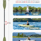 Angler Kayak Paddle with Fiberglass Shaft and Plastic Blade, Floating Adjustable Fihsing Kayak Oar, 220-240 cm/86-94", 240-260 cm/94-102", 260-280 cm/102-110"