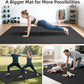 Extra Large Yoga Mat - 72"x35", 72"x48", 78"x57" - Wide TPE Exercise Mat for Home, Stretching, Couples & Family Workouts - 6-12mm Thick, Non-Slip & Waterproof - with Carry Bag and Straps