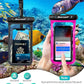 Hiearcool Waterproof Phone Pouch,Underwater Phone Cases Compatible for iPhone 17 16 15 14 13 Pro Max,Waterproof Dry Bag for Cruise Travel Essentials Phone Water Protector Pouch-Black&Bright Red-2Pack