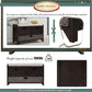 Storage Bench with Removable Basket 2 Drawers Fully Assembled Acacia Wood Shoe Bench Standing Shoe Rack Removable Cushion for Living Room, Entrance Hallway, No Assembly Required Espresso