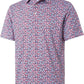 Men's Golf Polo Shirts Short Sleeve Striped Performance Moisture Wicking Dry Fit Golf Shirts for Men