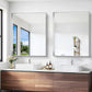 Silver Bathroom Mirror, 30x36 Inch Rectangular Framed Mirror, Large Wall Mounted Bathroom Vanity Mirror Over Sink for Bedroom,Restroom, Living Room, Hangs Vertically or Horizontally