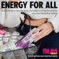BUM Sugar-Free Energy Drink, Pink Lemonade - Lightly Carbonated & No Artificial Colors, Natural Caffeine & Citicoline for Energy & Focus, Brain Boost & Workout Sports Beverage - 12 oz, Pack of 12
