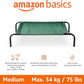 Amazon Basics Cooling Breathable Elevated Dog Bed with Metal Frame for Medium Dogs, 43 x 26 x 7.5 Inch, Green