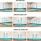 Gymnastics Double Horizontal Bars 3Play Parallel Bars Uneven Bars Gymnastics Training Kip Bar with 304 Stainless Steel Regulating Arms & Fiberglass Rail for Indoor Outdoor Home Club Use