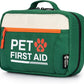 RHINO RESCUE Pet First Aid Kit, Emergency Medical Supplies for Dogs & Cats, Safety Essentials Pack with Thermometer, Disposable Booties for Home, Hiking, Traveling & Camping