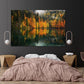 Nature Wall Art Prints - Ocean Forest Mountain Lake Canvas Landscapes - Small to Extra Large Living Room Bedroom Kitchen Bathroom Décor (Autumn by the Lake, 16L" x 24W")
