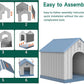 DRATO Indoor Outdoor Waterproof Dog House,PP Material,Puppy Shelter with Air Vents and Elevated Floor,Sturdy Dog Kennel for Small to Large Sized Dogs, Easy to Assemble (Blue, 38.62×36.26×38.07 Inches)