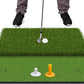 SAPLIZE Foldable Heavy-Duty Golf Hitting Mat, Practice Mat with 10mm EVA Rubber Backing, Larger Size for Indoor/Outdoor Swing and Chipping Practice, Anti-Deformation