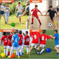 Deflated Soccer Balls with Pump Bulk Outdoor and Indoor Training Practice Soccer Ball Machine Stitched for Sports Birthday Gift Party Supplies
