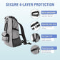 Dog Backpack for Small & Medium Dogs - Adjustable Pet Carrier for Travel & Hiking, Hands-Free Puppy Backpack with Storage Pockets, Breathable Mesh, Reflective Strips & Non-Slip Handle