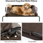 RRPETHOME Large Elevated Cooling Dog Bed, Raised Dog Cot Beds for Large Dogs, Elevated Outdoor Pet Bed, Chew Proof Portable Cooling Pet Cot with Skid-Resistant Feet and Breathable Mesh