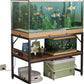 Modern 20 Gallon Long Fish Tank Stand for Home Office, 2-Tier Aquarium Stand with Shelf for Storage, Fish Tank Table 30" x 12" x 20.5", Ideal for Breeder Tanks,and Reptile Terrariums, Rustic Brown