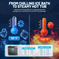 Premium 62-in. Cedar Wood Cold Plunge and Hot Tub with 1HP Chiller and Heater | Stainless Steel Tub with Wooden Step, Foldable Cover, Headrest, and WiFi App Control Chiller for Indoor/Outdoor Use