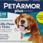 PetArmor Plus Flea and Tick Prevention for Dogs, Dog Flea and Tick Treatment, 3 Doses, Waterproof Topical, Fast Acting, Medium Dogs (23-44 lbs)