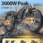 Peak 3000W Dual Motor Ebike for Adults, 48V 25AH Long Range Electric Mountain Bike, 30-34MPH Step-Thru Unlocked Electric Bike