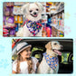 Amylove 120 Pcs Halloween Dog Bandanas Bulk Holiday Triangle Dog Pack Puppy Kerchief Bandana Adjustable Pet Scarf for Pet Cat Costume Accessories Decor(Flower)