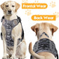 Heavy-Duty Tactical Dog Harness for Large Dogs, No Pull Adjustable Reflective Pet Vest with Molle System, K9 Military-Grade Control for Service Training, Outdoor & 10+ Breeds, Gray Camo, Small