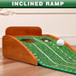 CHAMPKEY Premium Wooden Golf Mat with 3 Putting Gates - Realistic Putting Surface Simulates Green - Improve Accuracy