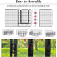 Dog Playpen 40 inch 8 Panels Dog Fence Outdoor for Yard, Indoor Dog Pen for Large/Medium/Small Dogs, Heavy Duty Puppy Playpen with Door Portable Pet Fence for RV Camping