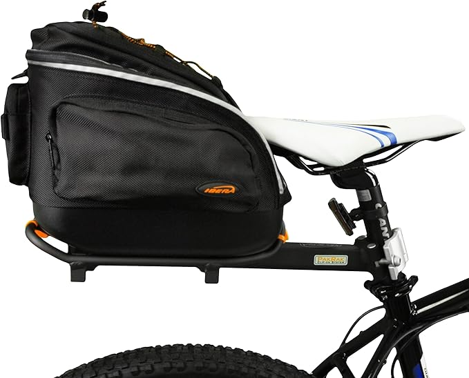 Ibera PakRak Touring Bicycle Seatpost/Disc/Non/Disc Rack and Quick Release Bag