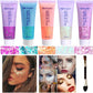 Body Glitter Face Glitter Gel: Singer Concerts Disco Festival Rave Accessories Face Glitter Makeup 150ml Chunky Sequins Mermaid Face Body Hair Glitter Gel (White&Pink&Rose&Lake Blue&Orange)