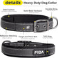 Fida Heavy Duty Dog Collar, Ultra Comfortable Soft Neoprene Padded, Adjustable Reflective Nylon Pet Collar with Durable Metal Belt Buckle for Large Breeds (L, Black)