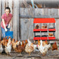 Nesting Boxes for Chickens, Chickens Laying Boxes for Chicken Coop, 6 Compartments Chicken Nesting Boxes, with Removable Tray, Easy Cleaning, for Hens Outdoor Chicken Coop Farm Yard, Red