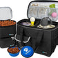 PetAmi Travel Bag Organizer - Dog & Cat Diaper Bag with Food Container, Bowls & Accessories for Weekend Camping