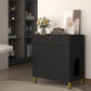 Large/Tall Litter Box Enclosure, Modern Wooden Litter Box Furniture for XL Litterbox with Drawer as Sideboard Cabinet (Black)