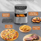 Nuwave Brio Plus Air Fryer 8 Qt, New & Improved, PFAS-FREE, 7 Digital One-Touch Cook Functions that AIR FRY, BAKE, ROAST, DEHYDRATE, TOAST, REHEAT, PREHEAT, 150 Presets, 50°F~400°F (Cool Gray)