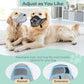 LUCKYPAW Dog Muzzle for Large Medium Small Dogs, Patented Mesh Muzzle to Prevent Biting Chewing Eating, Soft Mouth Guard with Front Opening Design for Drinking Panting(Grey, M)