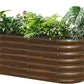 SnugNiture Galvanized Steel Raised Garden Bed, 4x2x2 ft, Outdoor Oval Deep Root Planter Box for Growing Vegetables, Flowers and Fruits