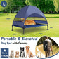 Upgraded Elevated Dog Bed with Canopy, Portable Raised Outdoor Dog Bed with Stable Anti-Slip Feet, Wider Shade Pet Bed Cot, Raised Dog Beds for Large Dogs Camping, Indoor & Outdoor Use