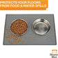 Neater Pet Brands Neater Mat Pet Mats for Food and Water, Cat & Dog Bowl Mat Waterproof Silicone, Feeding Tray, Dog Food Mats for Floors, Placemat w/Raised Edge for Under Bowls, 24" x 16", Grey