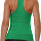iGENJUN Workout Tops for Women Racerback Basic Tank Summer 2025 Camisole V Neck Slim Fit Ribbed Sleeveless