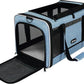 Cat Carrier 18 x 11 x 11 Top Loading Soft-Sided Pet Travel Bag Over 15lbs, Portable Small Dog Puppy Car Crate 10 lbs, Chihuahua Kennel Carry Case, Kitty Cloth Cage Medium Cat Under 25 Blue