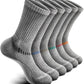 BULLIANT Compression Socks for Men 6Pairs, Athletic Crew Socks Cushioned For Men Sports Running-Arch Support