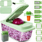 Vegetable Chopper with 8 Blades - Onion Chopper 16-in-1 with Container, Kitchen Vegetable Spiralizer Kitchen Gadgets - Home Essentials - Accessories