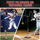 3-In-1 Baseball Softball Batting Tee,5 Hitting Modes To Choose,Auto Reset Baseball Swing Trainner With Tethered Ball,Handrolled Rubber Top,Weighted Base,Height Adjustable Hitting Tee For All Players