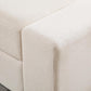 Beige Storage Bench for Entryway, 55" Bedroom Ottoman with Storage Large Linen Fabric Upholstered End of Bench with Lip for Living Room/Bedroom/Lounge/Shop, Beige