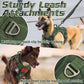 rabbitgoo Tactical Dog Harness for Large Dogs, No Pull Military Service Vest with Handle & Molle, Easy Control for Training Walking, Adjustable Reflective Straps, Green, L