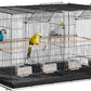 VEVOR 30-inch Flight Bird Cage, Stackable Divided Small Parakeet Cage for Parrots Canaries Cockatiels Lovebirds Finches Budgies Conures Macaws Pet Travel Birdcage with Handle and Perches