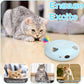 IInteractive Cat Toy, Electric Cat Toys for Moving Concealed Feathers, Smart Sensor 7 Holes Whack a Mole Feather Toy, USB Charge Automatic Kitten Toys,Blue