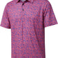 Men's Golf Polo Shirts Short Sleeve Striped Performance Moisture Wicking Dry Fit Golf Shirts for Men