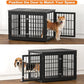 38 Inch Heavy Duty Dog Crate Furniture for Large and Medium Dogs, Decorative Pet House End Table, Wooden Cage Kennel Furniture Indoor, Gray