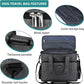 BAGLHER Dog Travel Bag, Airline Approved Pet Tote Organizer with Multi-Function Pockets, 2 X Food Storage Containers and 2 X Collapsible Dog Bowls, Perfect Weekend Pet Travel Set for Dog, Cat Grey