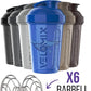 '-6 PACK- Shaker Cups for Protein Shakes 20 oz - 6x Wire Whisk | Leak Proof Protein Shaker Bottle for Protein Shakes, Shaker Bottle Pack for Pre & Post Workout, Shaker Cup (Modern Neutrals)